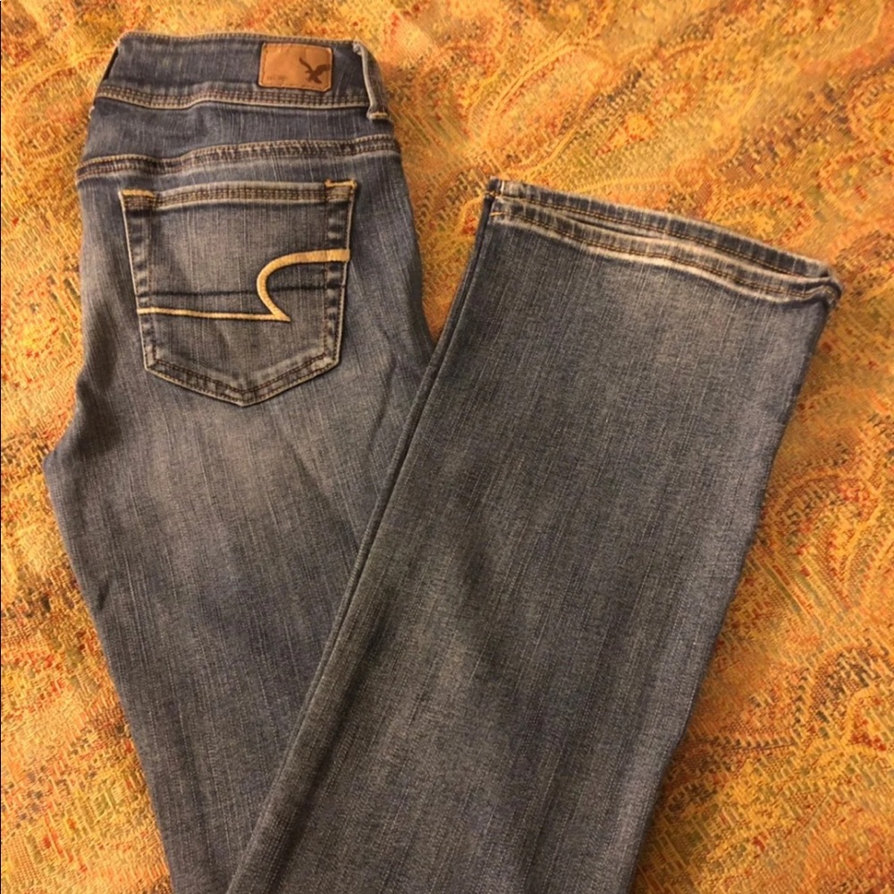 AE super stretch kick boot denim jeans Sz 4